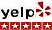 Yelp logo, showing 5 star reviews for Portland Main Water Line Leak Location Reviews